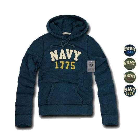 Rapid Dominance Military Navy Air Force Army Marines Fleece Pullover Hoodie Sweat Shirt-Air Force - Navy-Large-