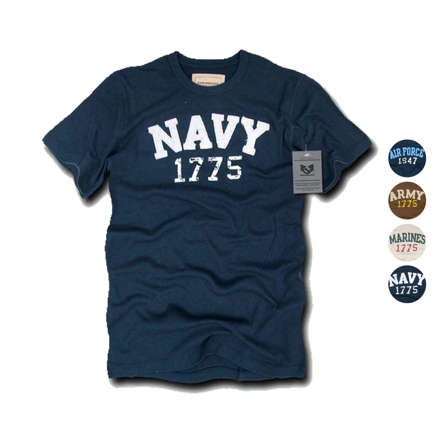 Rapid Dominance Army Air Force Navy Marines Applique Military T-Shirts Tees-Airforce - Navy-Small-