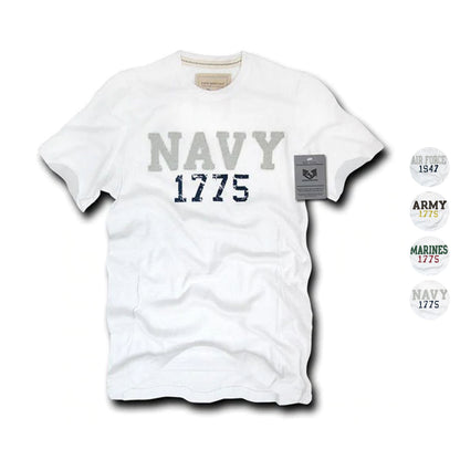 Rapid Dominance Army Air Force Navy Marines Applique Military Year T-Shirts Tees-Air Force - White-Regular-Large