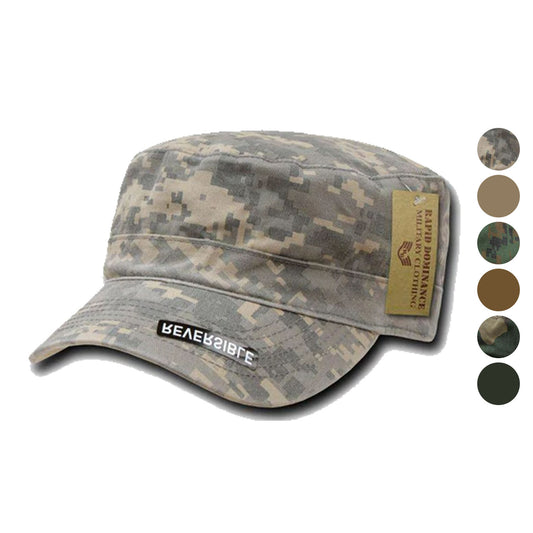 Rapid Dominance Reversible Flattop Cadet Military Patrol Cotton Camouflage Caps Hats-Universal Digital-