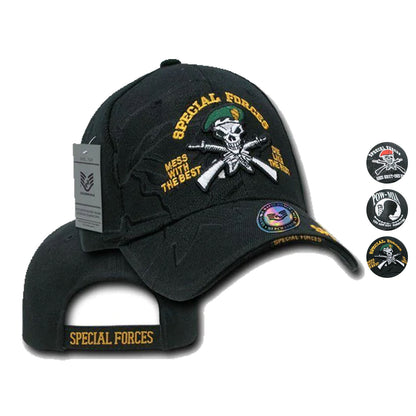 1 Dozen Special Forces Pow Veteran Military Shadow Baseball Hats Caps Wholesale Lots!-