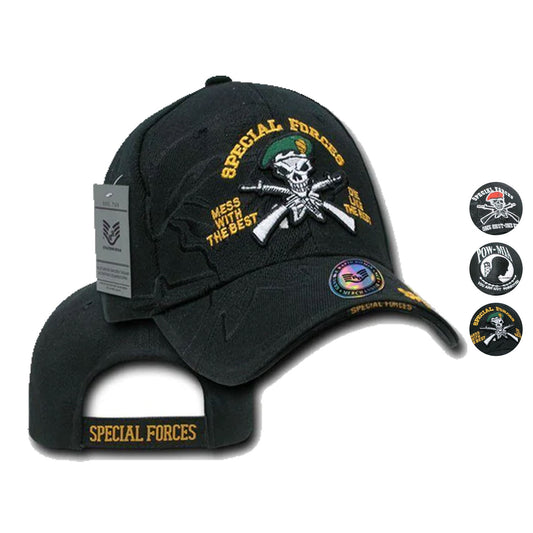 1 Dozen Special Forces Pow Veteran Military Shadow Baseball Hats Caps Wholesale Lots!-