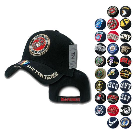 1 Dozen Veteran Military Army Airforce Navy Marines Baseball Hats Caps Wholesale-