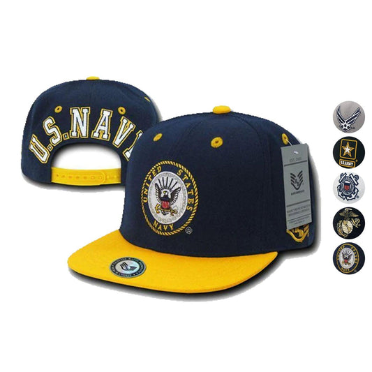 1 Dozen Jumbo Back series 2 Two Tone Air Force Navy Marines Coast Guard Hats Caps-
