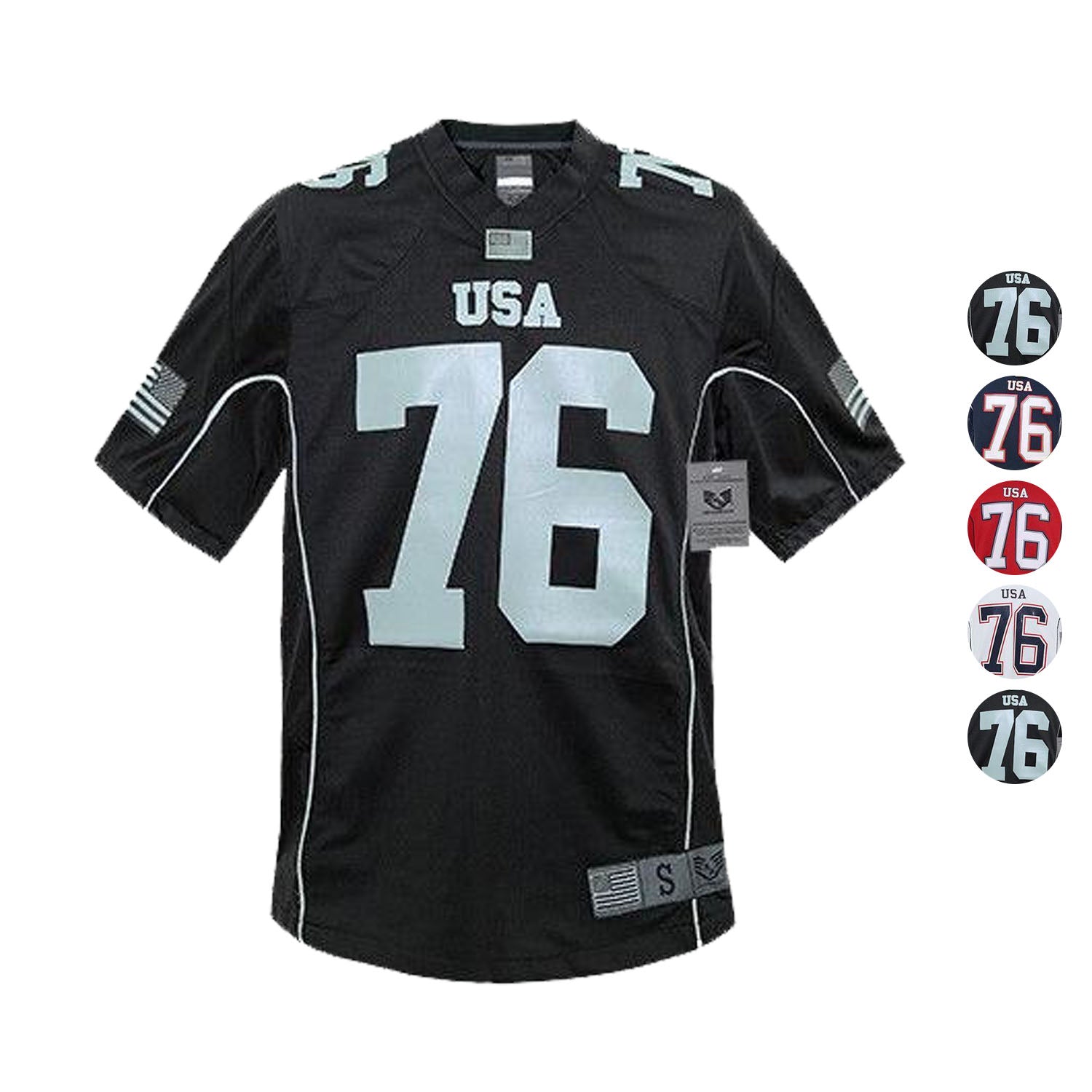 Rapid Dominance Sports Practice Graphic USA Football Jersey-USA-Black-Small-