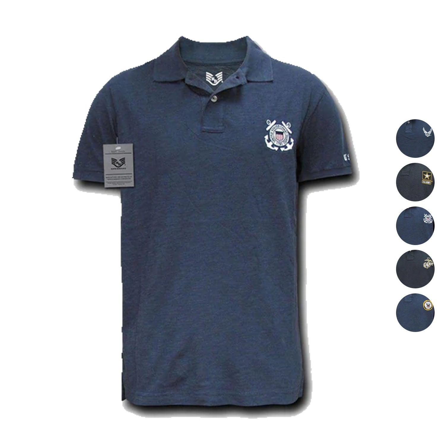 Rapid Choice Polo Lightweight Military Air Force Marine Navy Army T-Shirts Tees-Air Force - Navy-Regular-Small