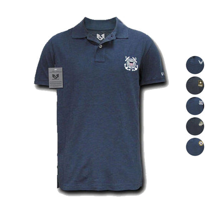 Rapid Choice Polo Lightweight Military Air Force Marine Navy Army T-Shirts Tees-Air Force - Navy-Regular-Small