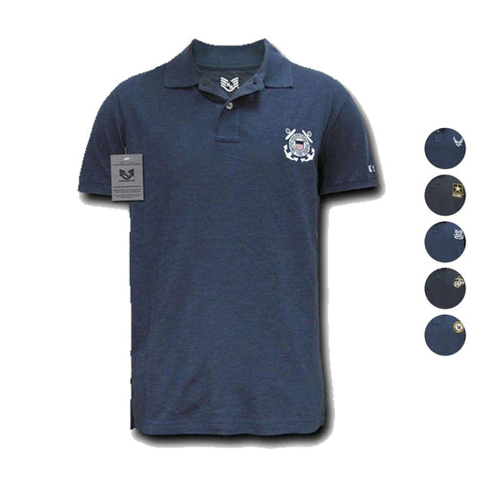 Rapid Choice Polo Lightweight Military Air Force Marine Navy Army T-Shirts Tees-Air Force - Navy-Regular-Small
