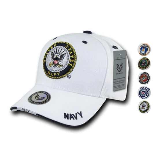 1 Dozen Air Force Marines Navy Army Coast Guard Sandwich Ball Hats Caps Wholesale Lots-