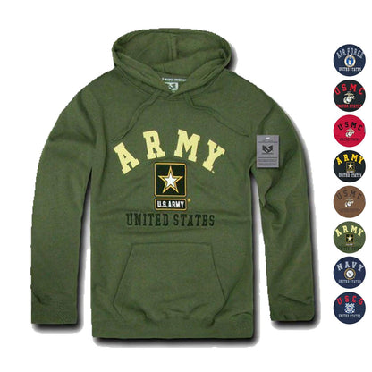Pullover Hoodie Sweatshirt US Military Navy Air Force Army Marines Coast Guard-Air Force - Navy-Regular-Small