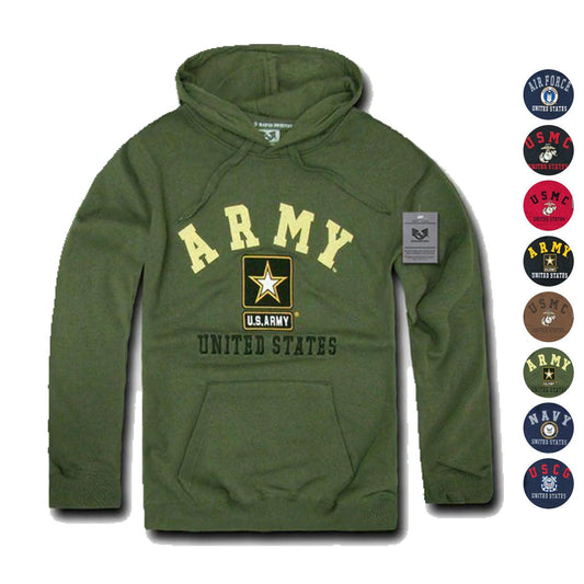 Pullover Hoodie Sweatshirt US Military Navy Air Force Army Marines Coast Guard-Air Force - Navy-Regular-Small