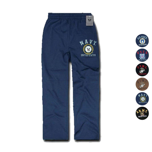 US Military Air Force Marines Navy Fleece Sweatpant Sweat Pants Jogging Sweats-Air Force - Navy-Small-