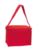 Insulated Cooler Lunch Box Bag 6 Pack Picnic Beer Drink Water 9 X 6-1/4inch-Red-