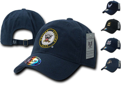 1 Dozen US Military Air Force Army Marines Navy Cotton Polo Hats Caps Wholesale-