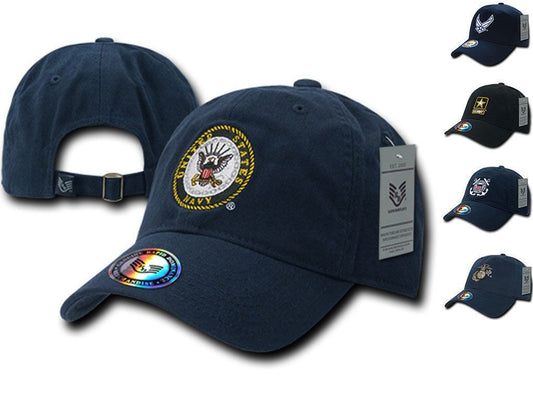 1 Dozen US Military Air Force Army Marines Navy Cotton Polo Hats Caps Wholesale-
