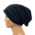 Empire Cove Stud Beanie with Fleece Winter Warm Womens Hats-Black-