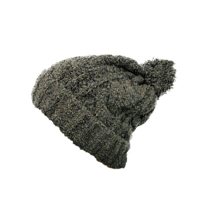 Empire Cove 2 Piece Knit Cuff Beanie Scarf Gift Set Pom Pom Winter-Gray-
