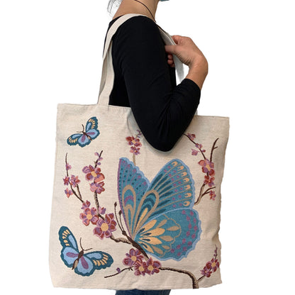 Empire Cove Designer Printed Cotton Canvas Tote Bags Reusable Beach Shopping-Dog Print-