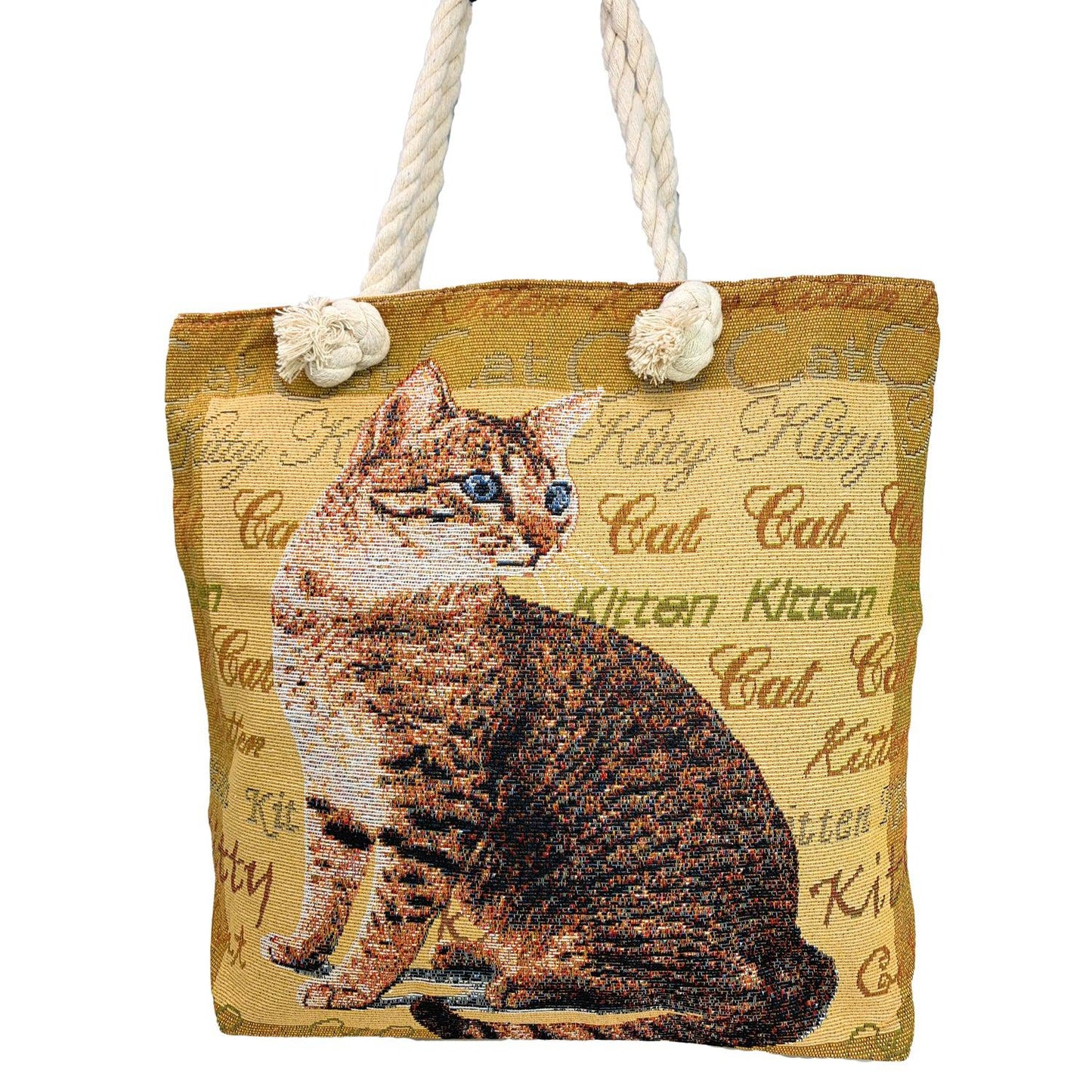 Empire Cove Designer Printed Cotton Canvas Tote Bags Reusable Beach Shopping-Dog Print-