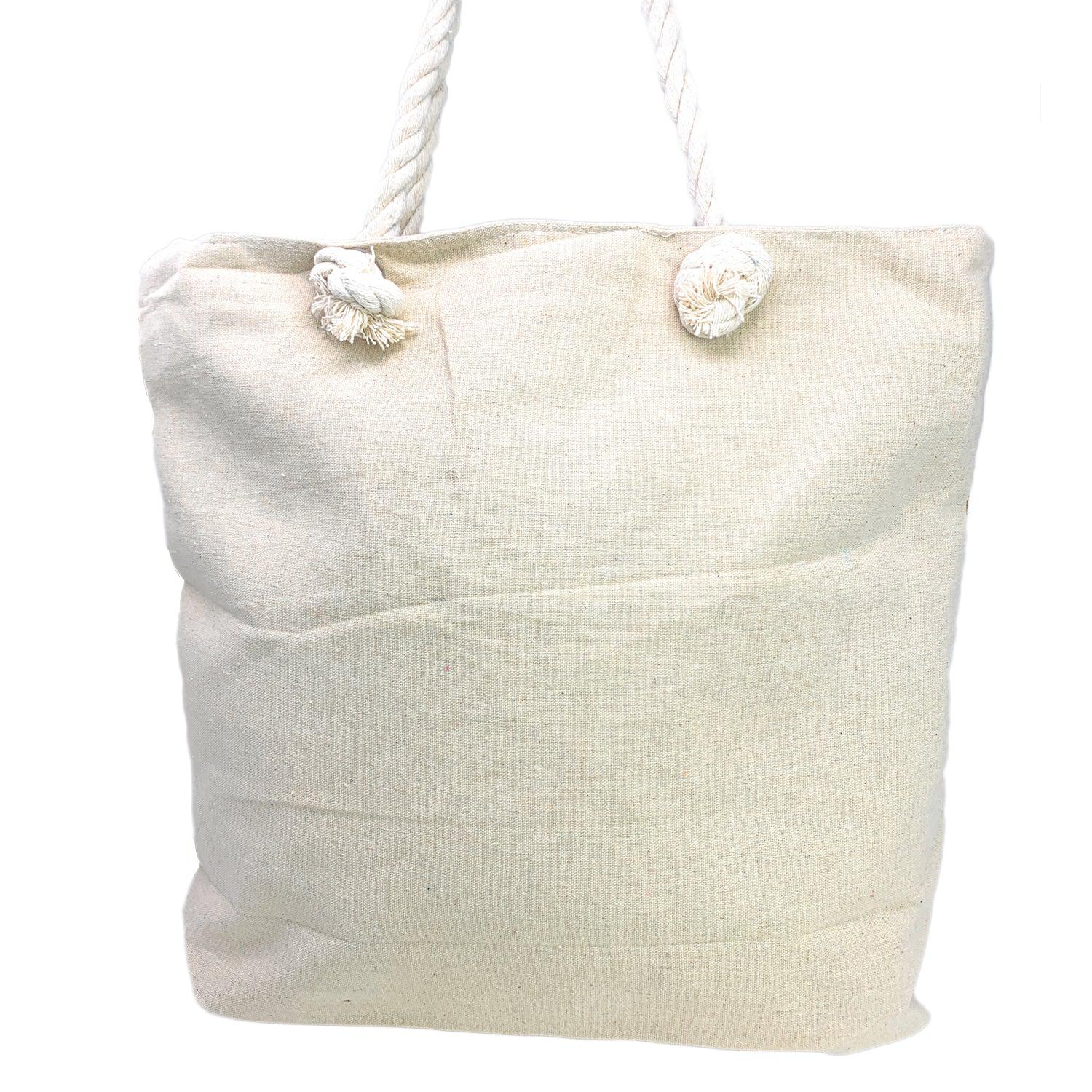 Empire Cove Designer Printed Cotton Canvas Tote Bags Reusable Beach Shopping-Dog Print-