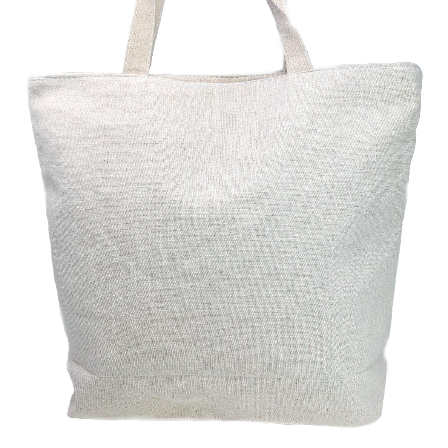 Empire Cove Designer Printed Cotton Canvas Tote Bags Reusable Beach Shopping-Dog Print-