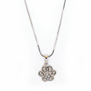 Empire Cove Dog Paw Pendant Necklace Silver Toned Rhinestone Fashion Jewelry- 1 image