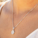 Empire Cove Dog Paw Pendant Necklace Silver Toned Rhinestone Fashion Jewelry- 4 image