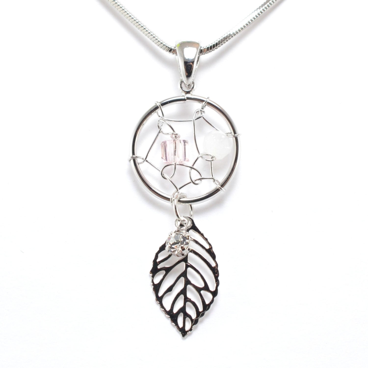 Empire Cove Dreamcatcher Pendant Necklace Silver Toned Rhinestone Fashion Jewelry-
