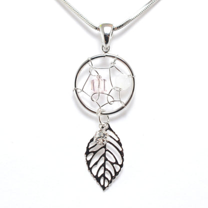 Empire Cove Dreamcatcher Pendant Necklace Silver Toned Rhinestone Fashion Jewelry-