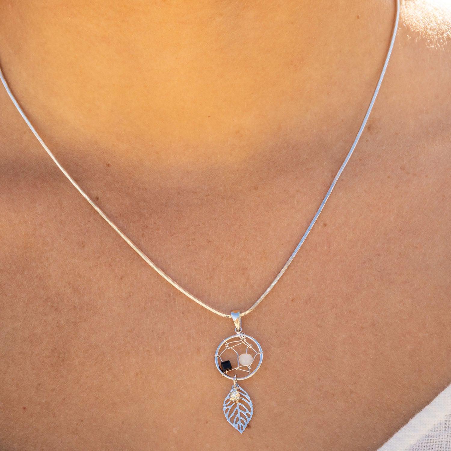 Empire Cove Dreamcatcher Pendant Necklace Silver Toned Rhinestone Fashion Jewelry-