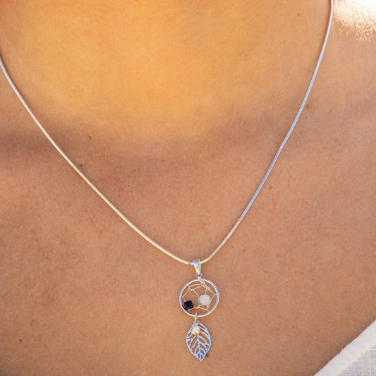 Empire Cove Dreamcatcher Pendant Necklace Silver Toned Rhinestone Fashion Jewelry-