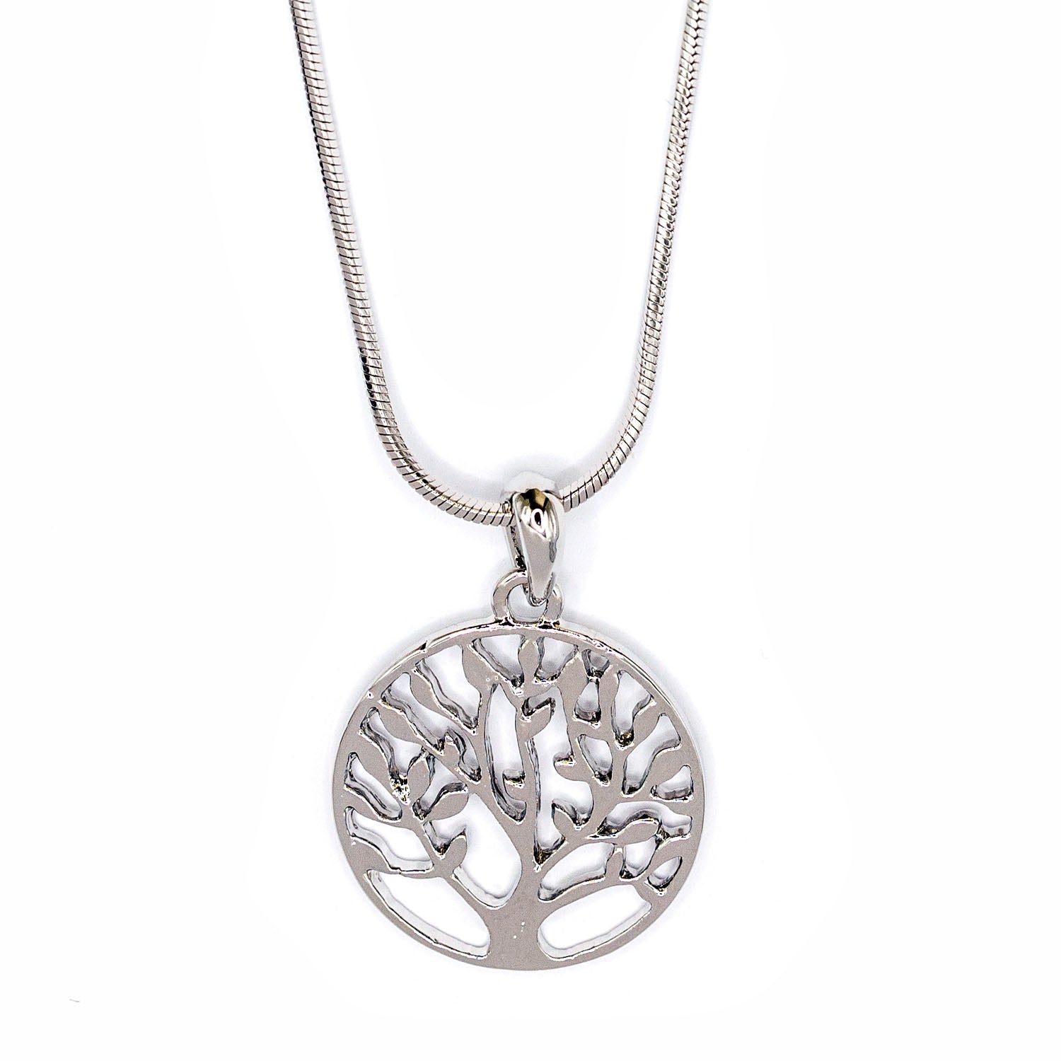 Empire Cove Tree of Life Pendant Necklace Silver Toned Rhinestone Fashion Jewelry-