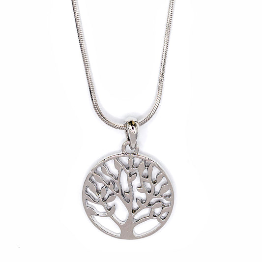 Empire Cove Tree of Life Pendant Necklace Silver Toned Rhinestone Fashion Jewelry-