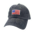 Empire Cove Washed USA Flag Cotton Baseball Dad Caps Patriotic Hats Vintage-Black-
