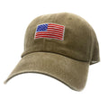 Empire Cove Washed USA Flag Cotton Baseball Dad Caps Patriotic Hats Vintage-Khaki-
