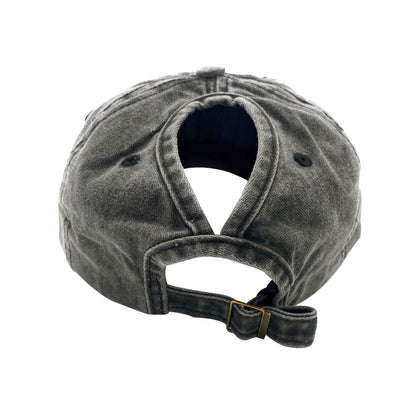 Empire Cove Womens Washed Ponytail Caps Cotton Hats Vintage Relaxed Fit-Navy-