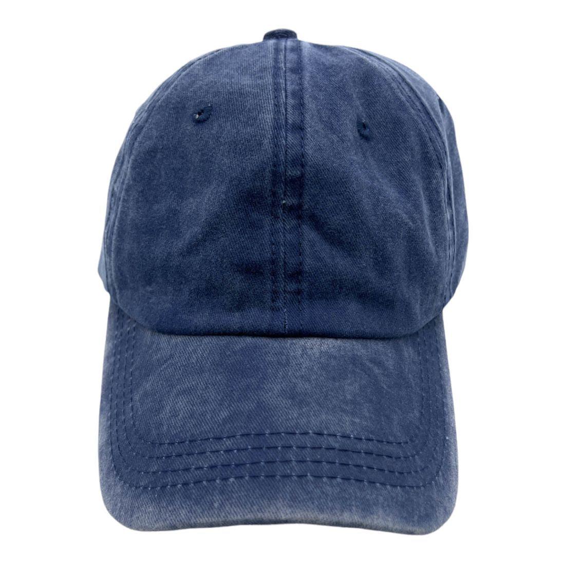 Empire Cove Womens Washed Ponytail Caps Cotton Hats Vintage Relaxed Fit-Navy-