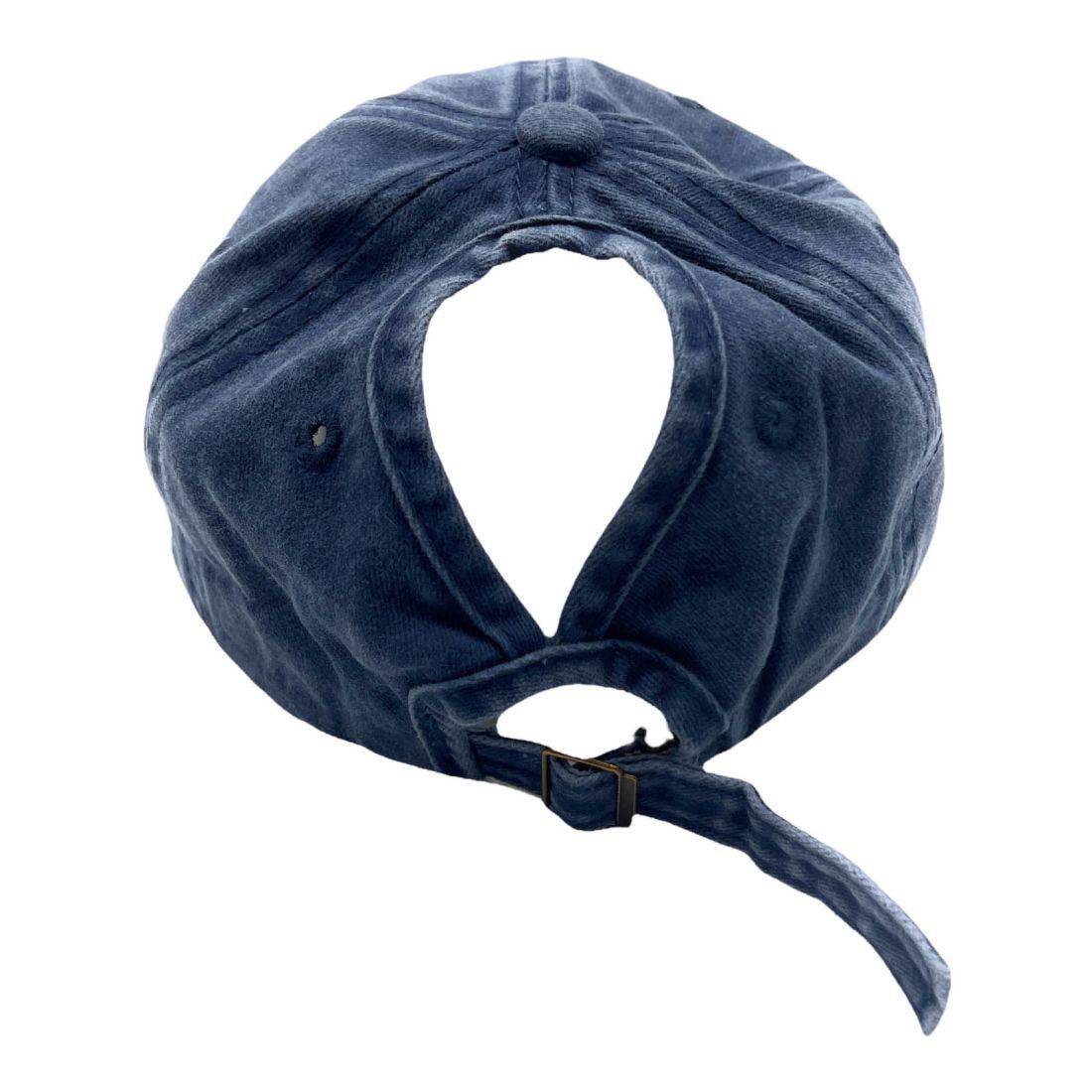 Empire Cove Womens Washed Ponytail Caps Cotton Hats Vintage Relaxed Fit-Navy-