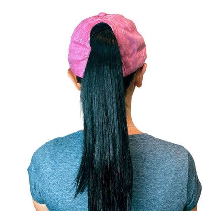 Empire Cove Womens Washed Ponytail Caps Cotton Hats Vintage Relaxed Fit-Navy-