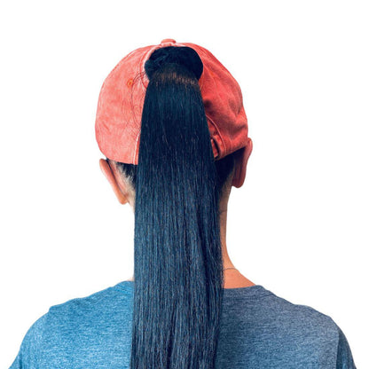 Empire Cove Womens Washed Ponytail Caps Cotton Hats Vintage Relaxed Fit-Navy-