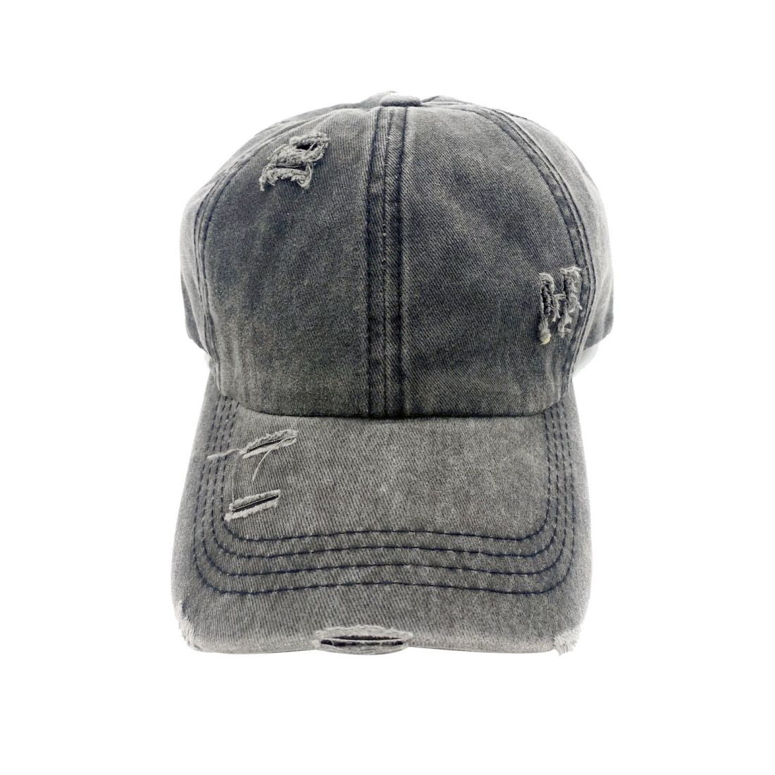 Empire Cove Womens Distressed Washed Ponytail Caps Hats Vintage Relaxed Fit-Pink-