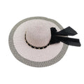 Empire Cove Womens Wide Brim Straw Hat Floppy Sun Hat Panama Fedora Summer-Chain Ribbon Lavender-