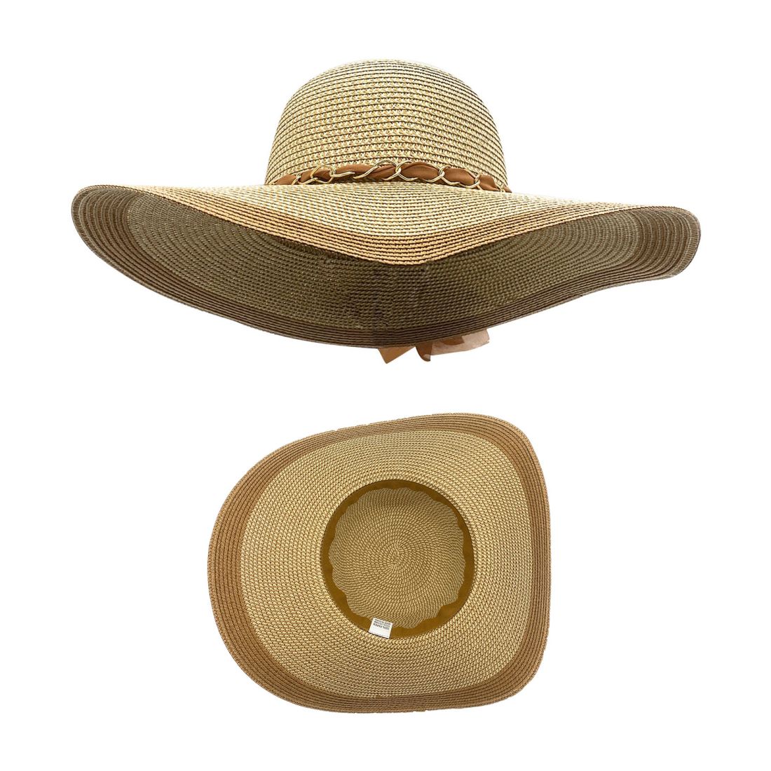 Empire Cove Womens Wide Brim Straw Hat Floppy Sun Hat Panama Fedora Summer-Flower Pink-