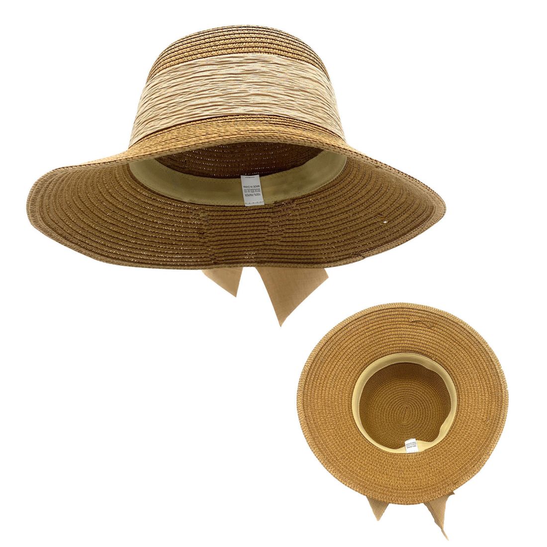 Empire Cove Womens Wide Brim Straw Hat Floppy Sun Hat Panama Fedora Summer-Flower Pink-