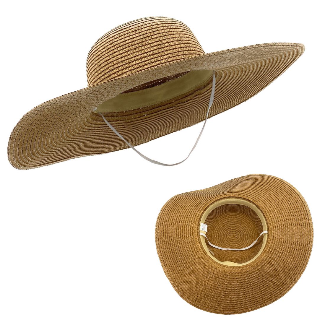 Empire Cove Womens Wide Brim Straw Hat Floppy Sun Hat Panama Fedora Summer-Flower Pink-