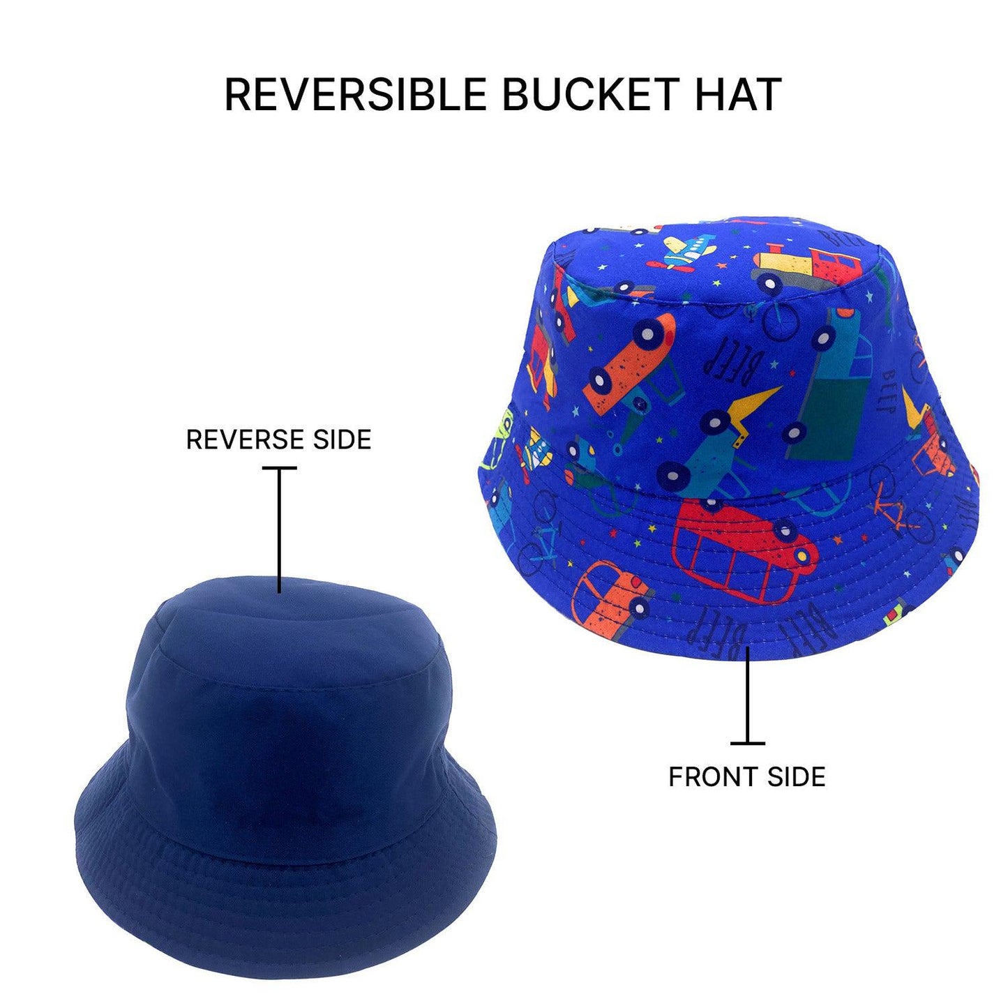 Empire Cove Kids Fun Prints Bucket Hat Fisherman Cap Girls Boys Summer Beach-Dinosaur Blue-