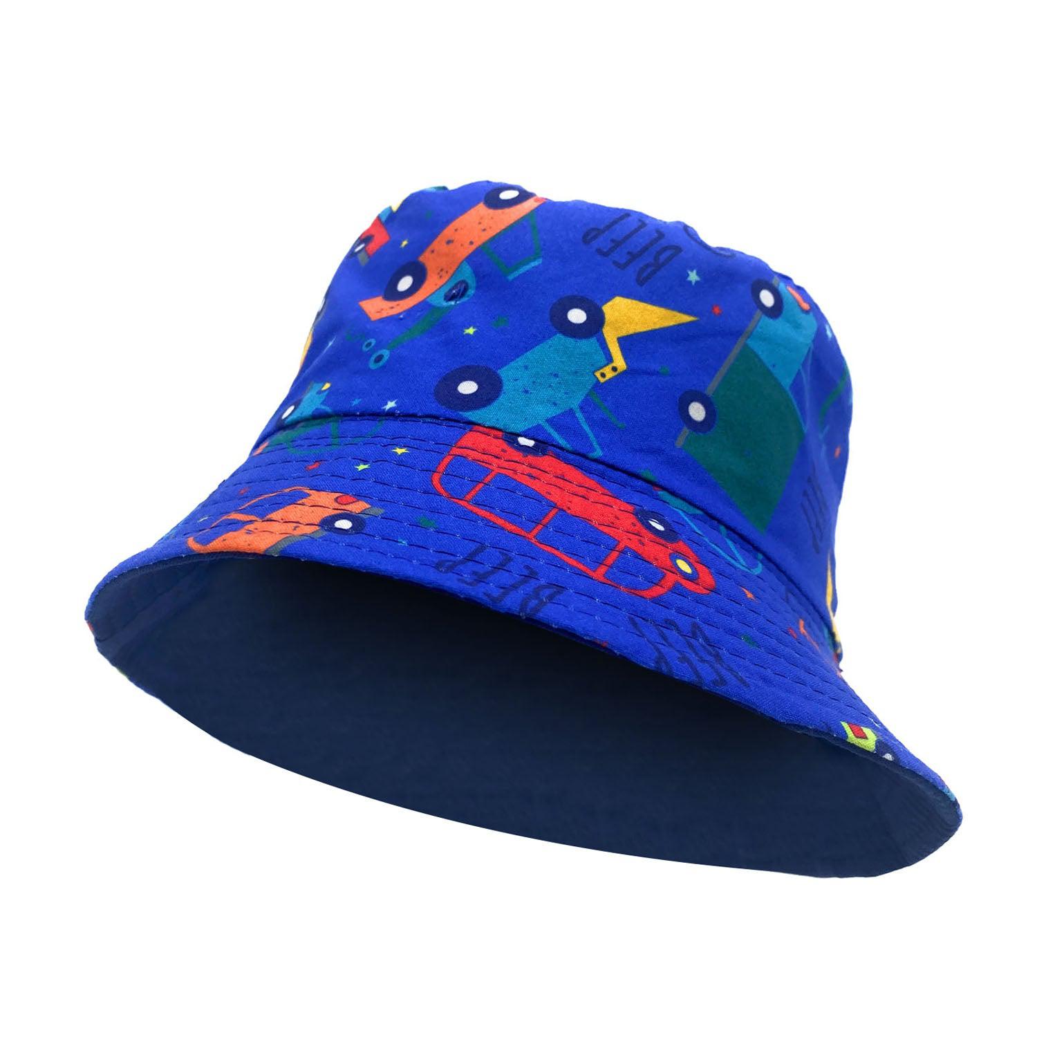 Empire Cove Kids Fun Prints Bucket Hat Fisherman Cap Girls Boys Summer Beach-Dinosaur Blue-