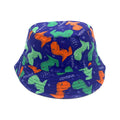 Empire Cove Kids Fun Prints Bucket Hat Fisherman Cap Girls Boys Summer Beach-Dinosaur Blue-