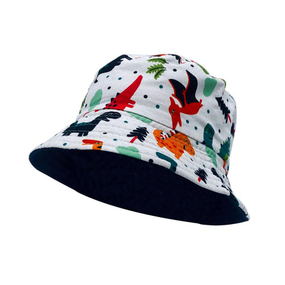 Empire Cove Kids Fun Prints Bucket Hat Fisherman Cap Girls Boys Summer Beach-Dinosaur Blue-