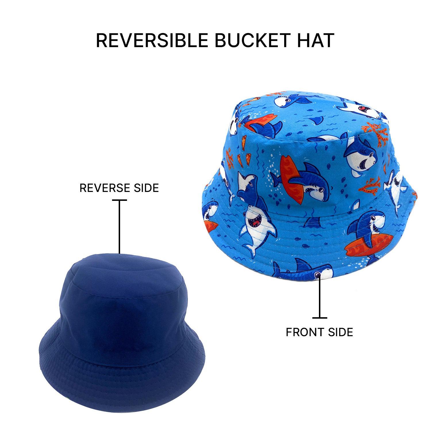 Empire Cove Kids Fun Prints Bucket Hat Fisherman Cap Girls Boys Summer Beach-Dinosaur Blue-